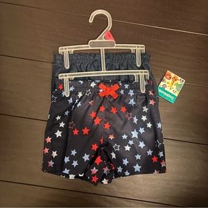 NWT Garanimals toddler girl shorts stars and denim size 18M